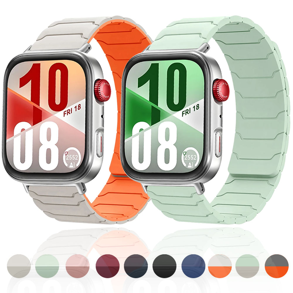 Магнитный силиконовый ремешок для Huawei Watch Fit 5/4/3, спортивный браслет, сменный ремешок для Huawei Watch Fit 4 Pro/5 Pro