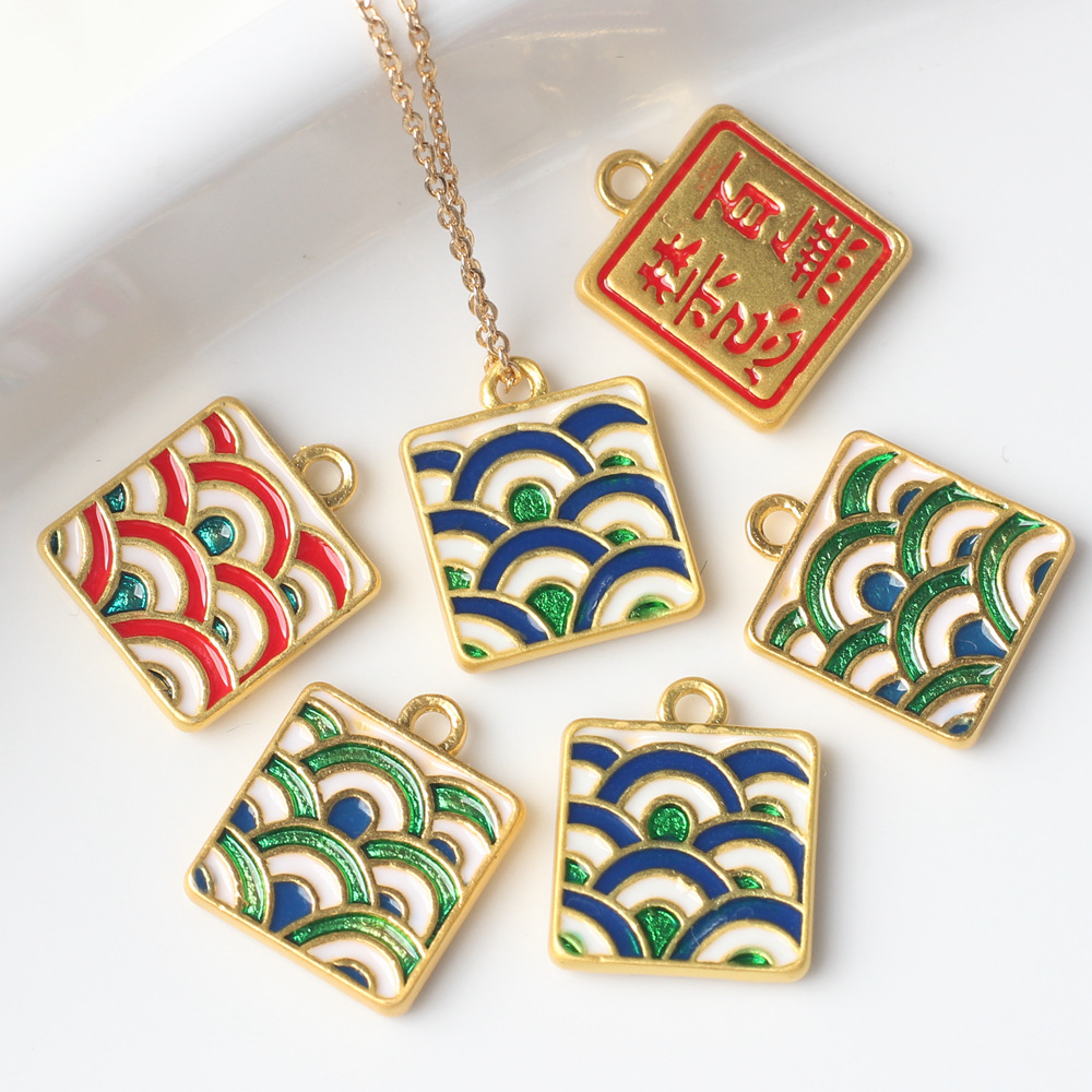 DIY Lot 10pcs สังกะสีโลหะผสม Charms สีสเปรย์ DROP น้ํามันสีจี้ขนาดเล็กสําหรับสร้อยคอและอุปกรณ์เสริม Crafting