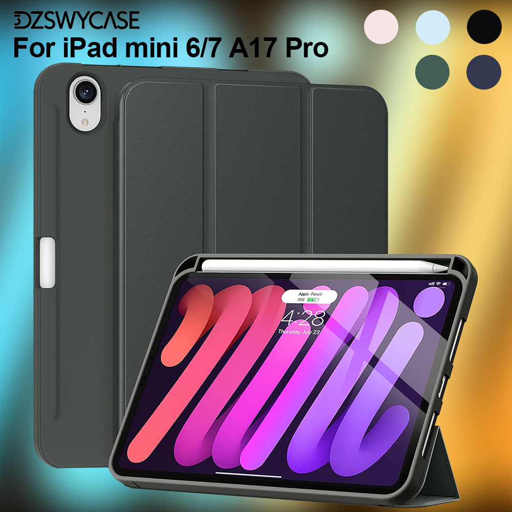 Etui na iPad Mini 7 A17 Pro 2024, etui na iPad Mini 6 2021 z uchwytem na rysik, pokrowiec na iPad Mini 7/6 generacji 8,3 cala