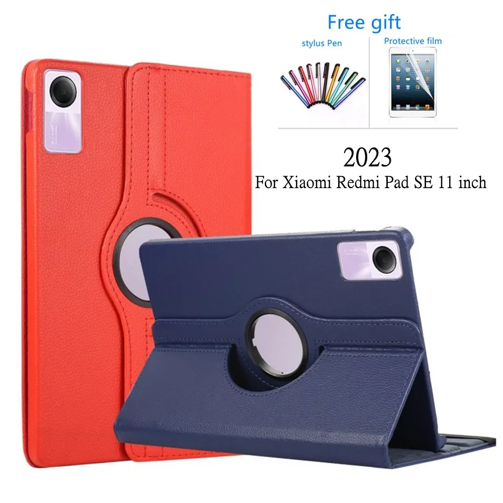 Etui na tablet Xiaomi Redmi Pad SE 2023 Etui 11-calowy pokrowiec na tablet funda na redmi pad se 11 Obrotowy o 360 stopni skórzany pokrowiec