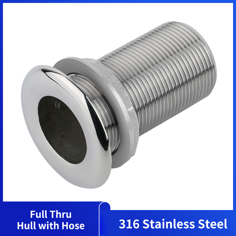316 Stainless Steel Marine Thru Hull Water Drain Boat Hardware Fitting Accessories Water Outlet Boat Drain Vent for Yacht