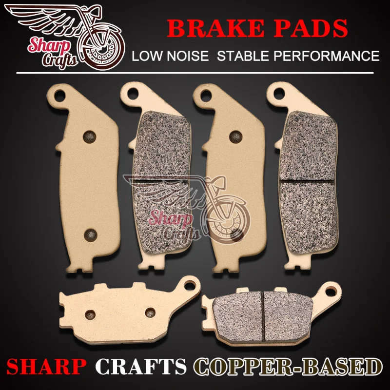 Kit pastiglie freno anteriori e posteriori a base di rame per moto per HONDA 599 CBR600 F3 CB600F Hornet CB750 CBF600 CBF1000 CBF1000F