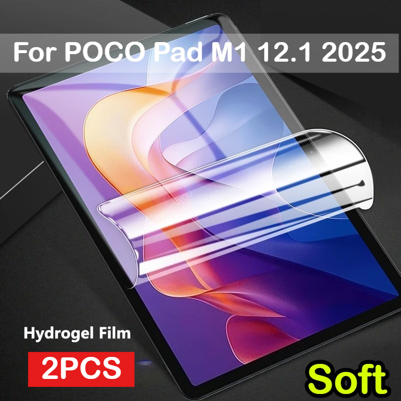 2026 NOWA Miękka, Przezroczysta Folia Hydrożelowa HD do Xiaomi Poco M1 12.1 Redmi Pad 2 Pro SE 11 2025, Pełne Pokrycie Ekranu, Odporna na Zarysowania
