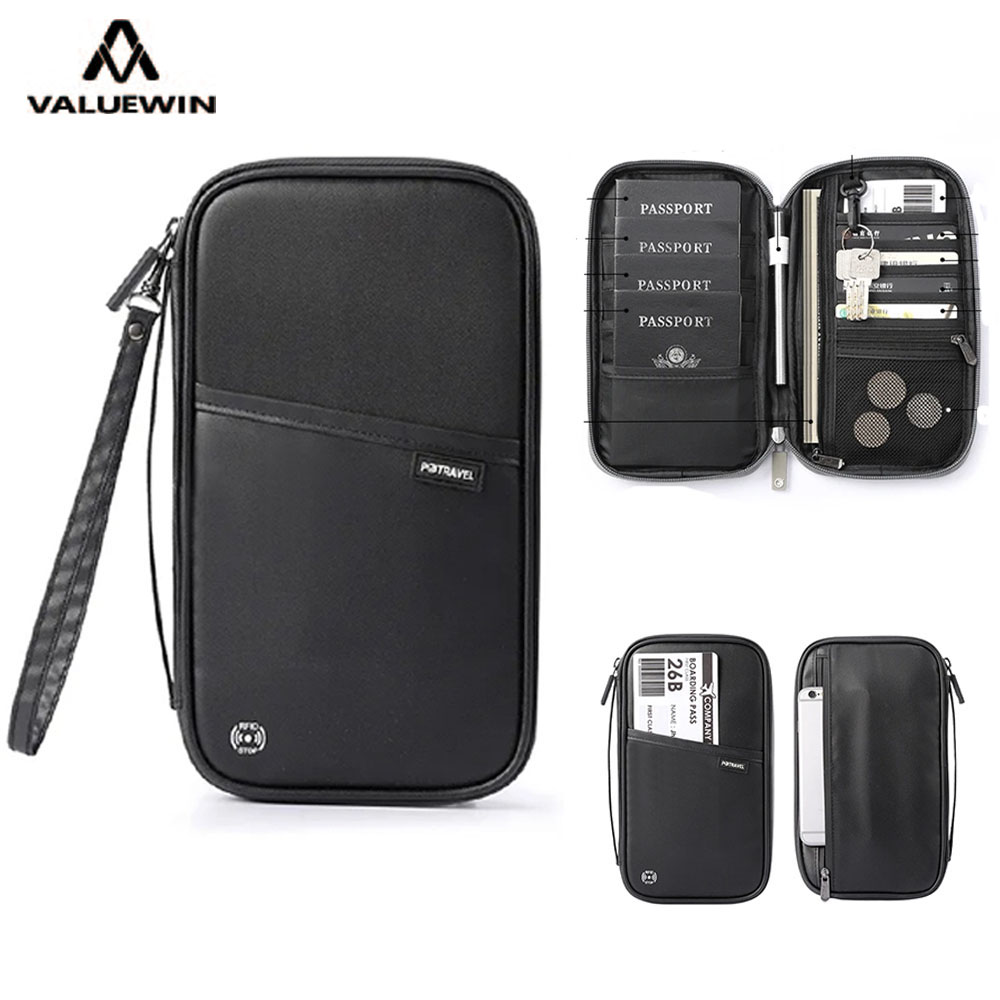 Reisportemonnee Paspoort Creditcardhouder Organizer Tas in het buitenland Tickettas Geldhouder Document Portemonnee Pack Clutch Opbergtas