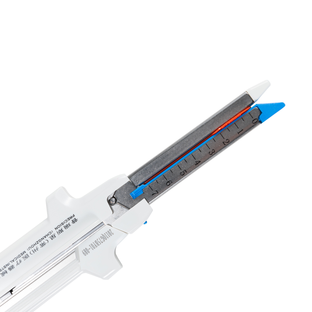 Medizinische chirurgische Instrumente Blau Grün Linearschneider Hefter Manuelle Nachladen