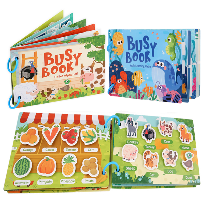 Nowe naklejki sceny Montessori dla dzieci DIY ręczne Puzzle książki wielokrotnego użytku Cartoon nauka poznanie zabawki dla dzieci prezent