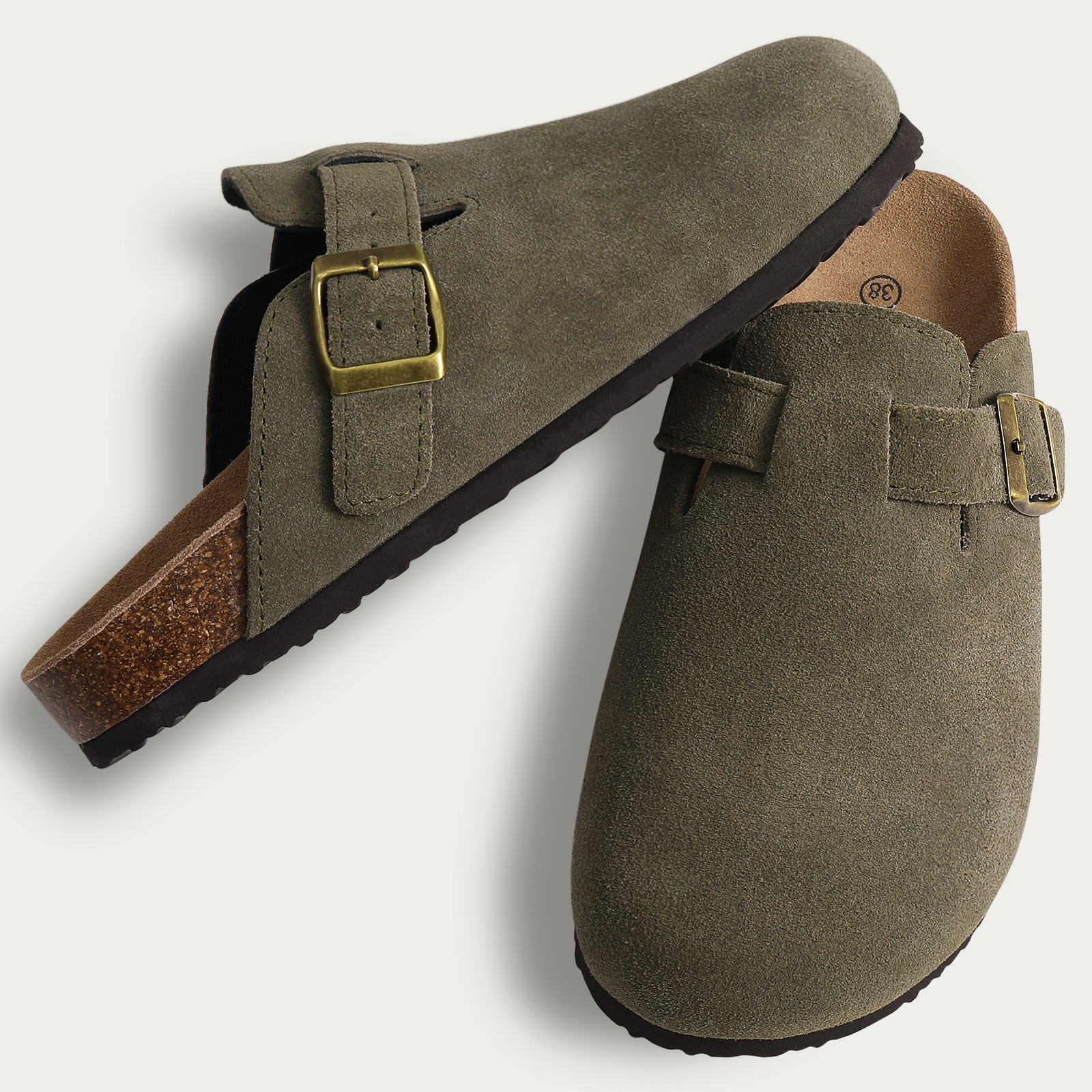 Zapatillas Bokken para mujer, zapatos planos a la moda para primavera y otoño, antideslizantes, cómodos, antielásticos, decoración con hebilla de piel, zapatos de mujer