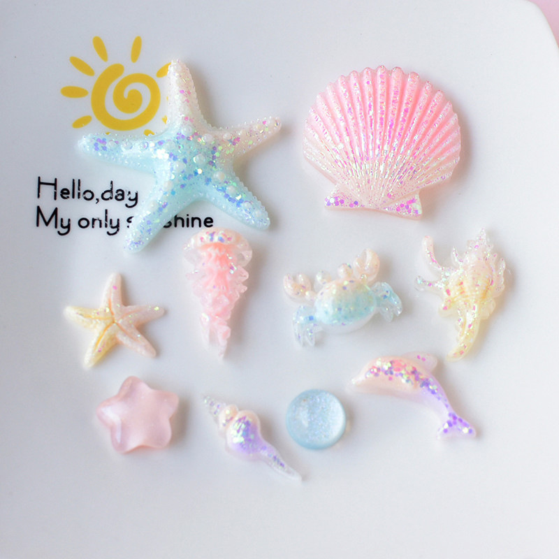 Frisse maritieme stijl Glow in The Dark Starfish Shell Conch Hole Shoe Charms DIY-accessoires voor klompen Sandalen Decoratiegeschenken