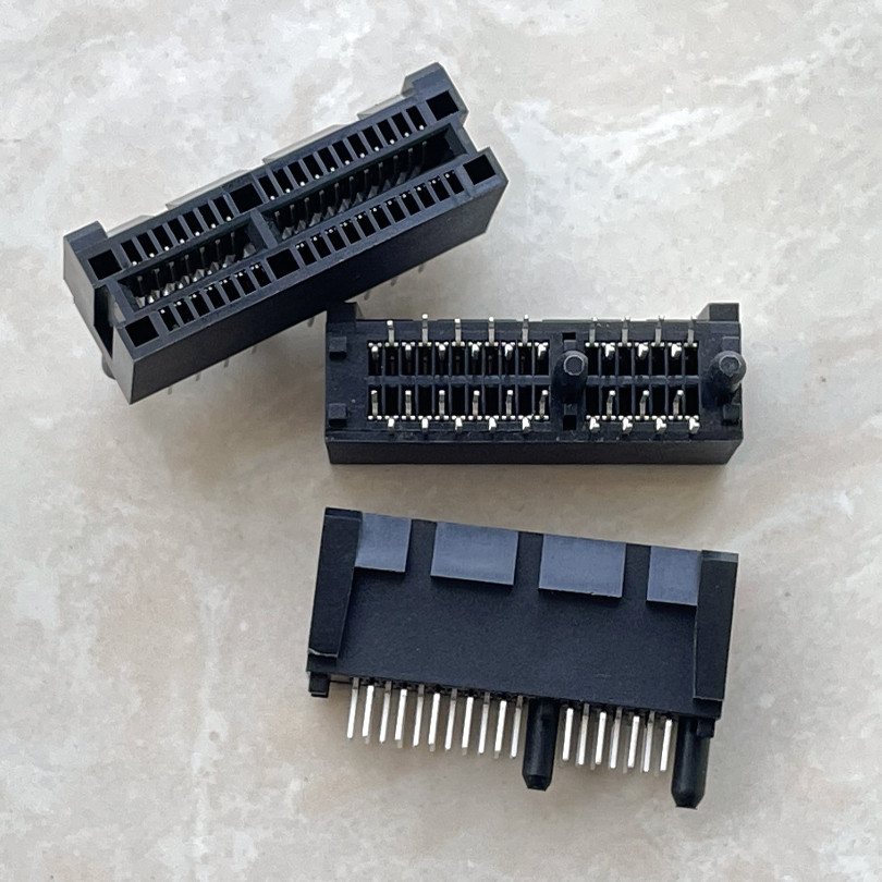 Conector de borda de cartão pcie x1, 10 peças, pcie-36p vertical dip através do furo conector de slot de placa gráfica soquete/recepto