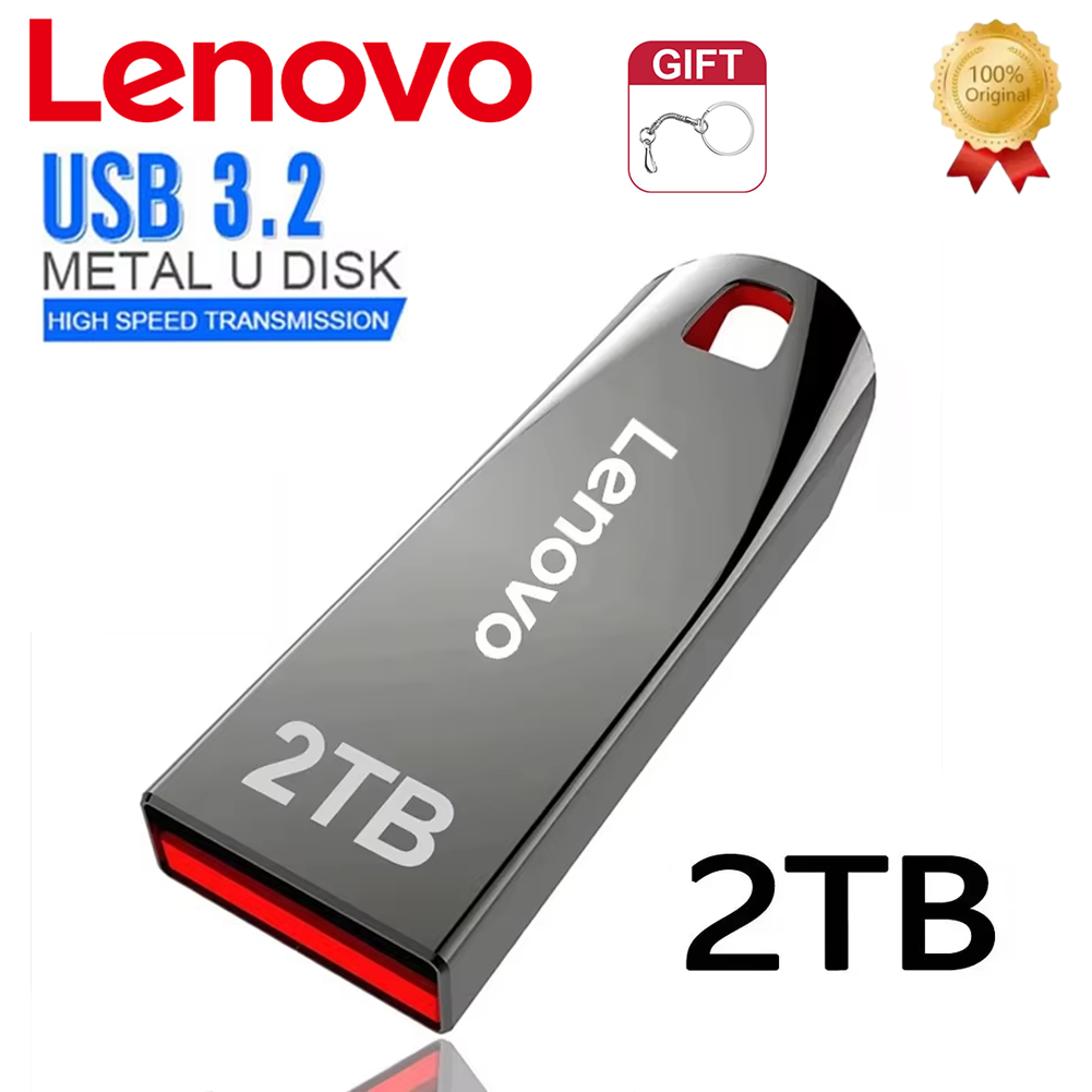Lenovo 2TB ความเร็วสูง 3.2 USB Flash Drive 1TB ไดรฟ์ปากกา 512GB USB Stick Flashdisk 128GB Flash Disk สําหรับสมาร์ทโฟน IPhone