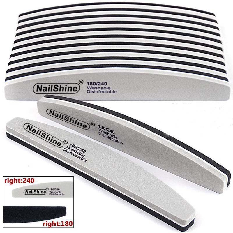 5 stks Spons Blok Nagelvijl 180/240 Grijs/Zwart Boot Nail Buffer Gel Polish Lime a Ongle Schuren Buffer Manicure Gereedschap Leverancier