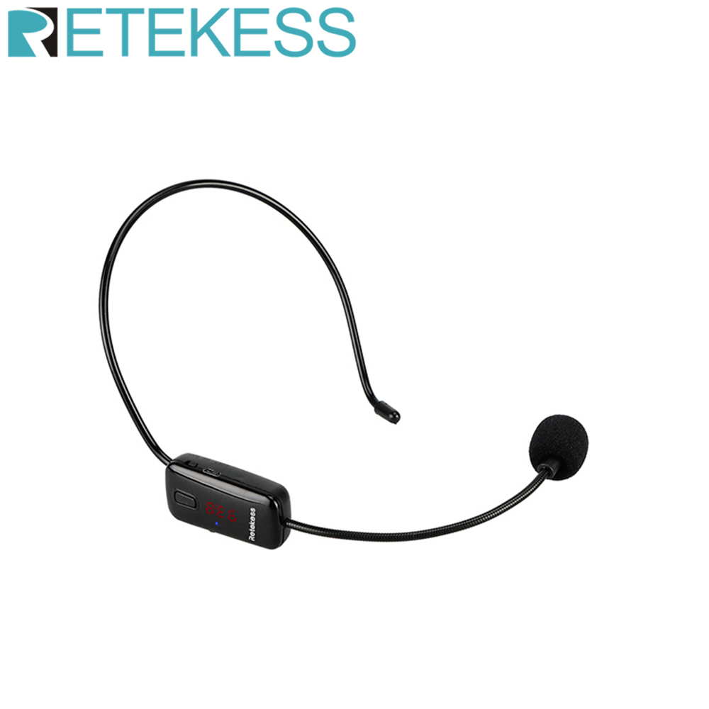 RETEKESS TR503 micrófono inalámbrico condensador auriculares megáfono Radio micrófono FM 87-108MHz para altavoz guía de reuniones de enseñanza