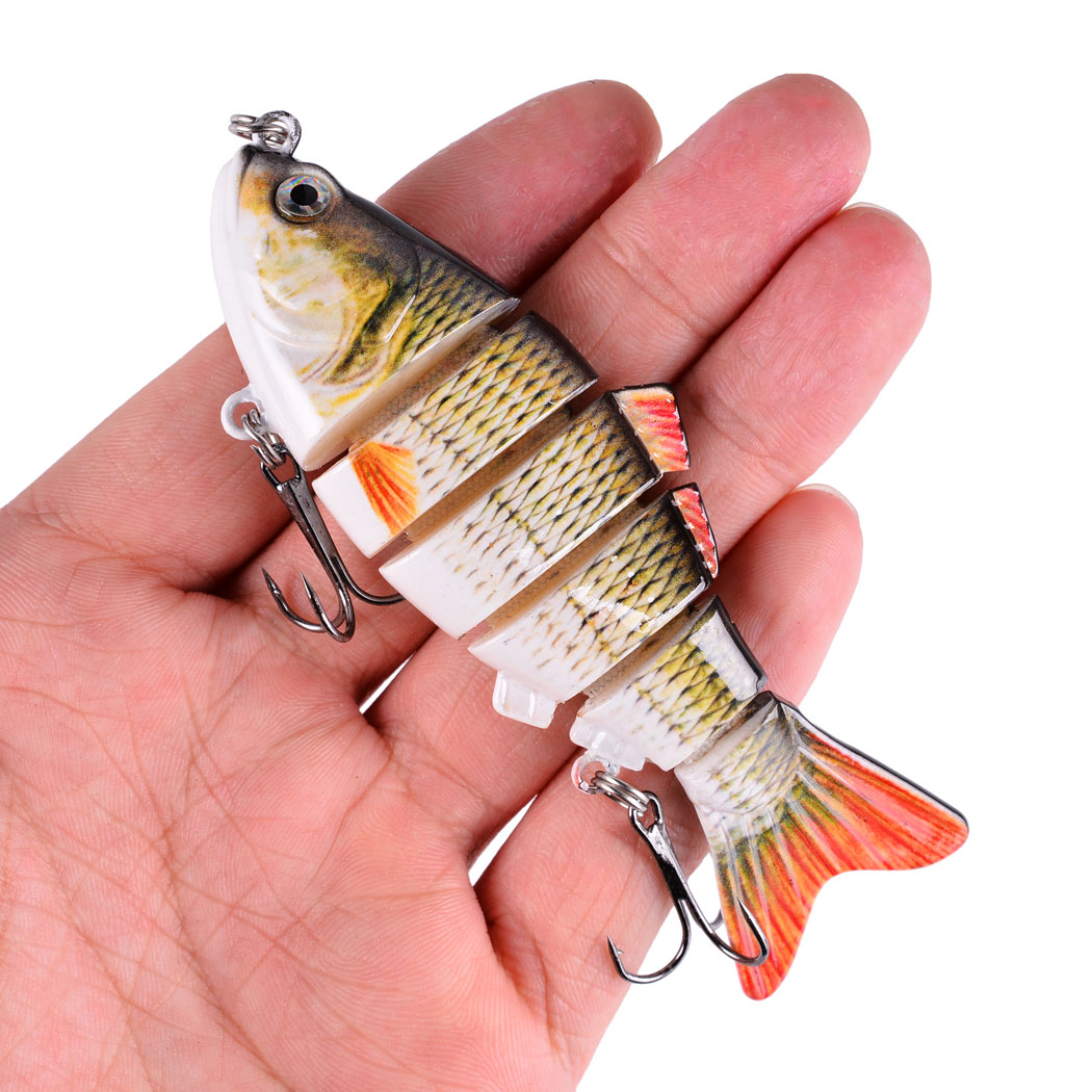 Wobblers de hundimiento, Señuelos de Pesca de 10cm, 19,5g, 6 Swimbait multiarticulado, cebo Artificial duro para Pesca de Lucio/lubina, Crankbait