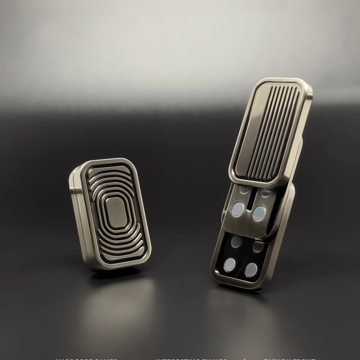Triple Push Slider Magnetische Fidget Slider, Camera Vormige ADHD Push Slider Speelgoed Metalen Druk Klik Angst Stress Fidget Speelgoed