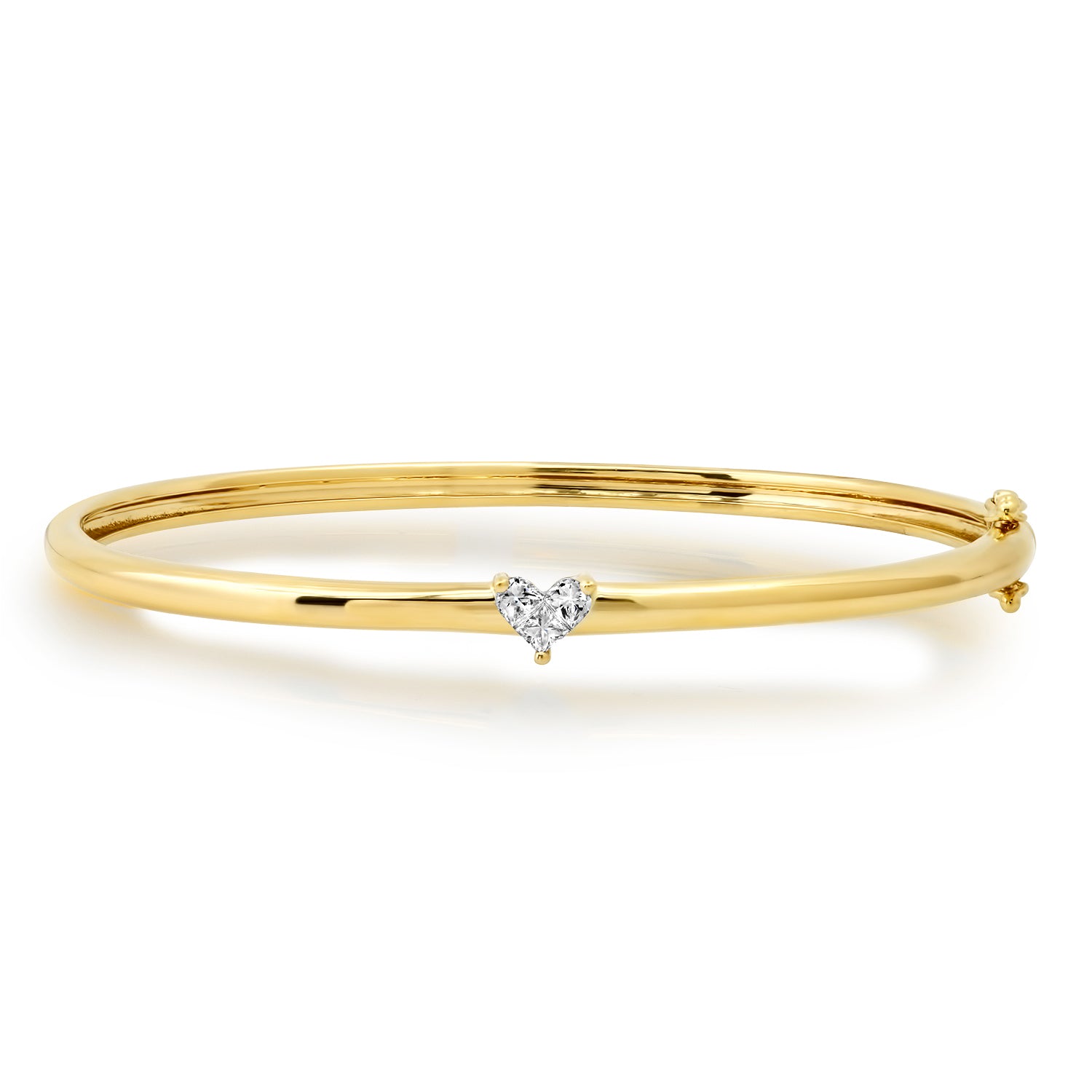 Promotion 7.5 "intérieur 60mm trois pierres géométrique Triangle en forme de couleur or femmes Bracelet Bracelet