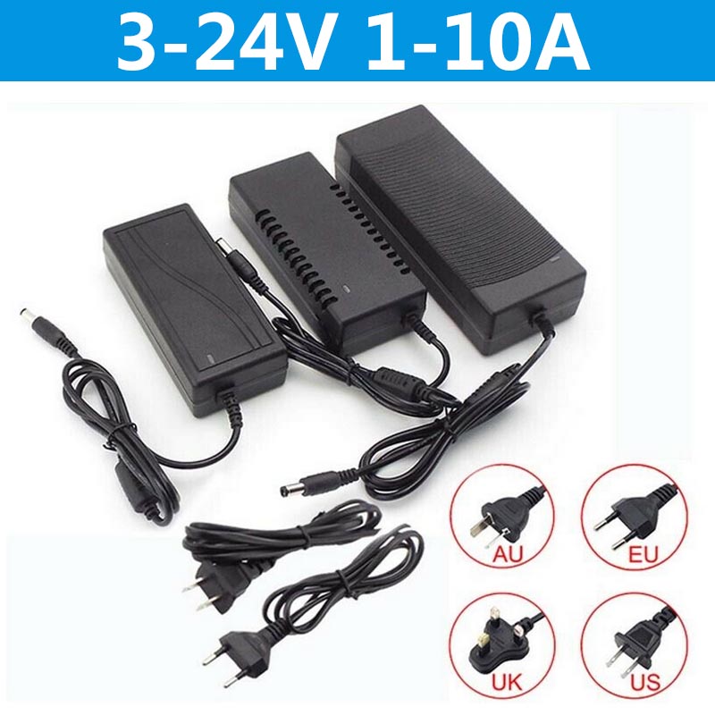 3V 5V 6V 8v 9V 10V 12V 24V Netzteil stecker 220V AC DC Adapter Ladegerät 1A 2A 3A 5A 6A 8A Universal für LED Licht CCTV Kamera