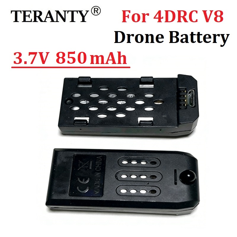 Mini batería de 3,7 V y 850mAh para 4D-V8, piezas de repuesto para Dron 4DRC V8 RC, piezas de repuesto para batería recargable de Dron V8