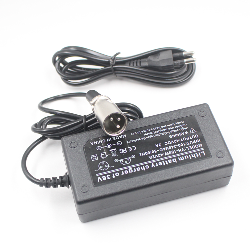 Adaptateur 42V 2A, chargeur de batterie universel 42V2A pour alimentation électrique 36V2A 5521 3 broches MIJIA XLR, prise ue/US