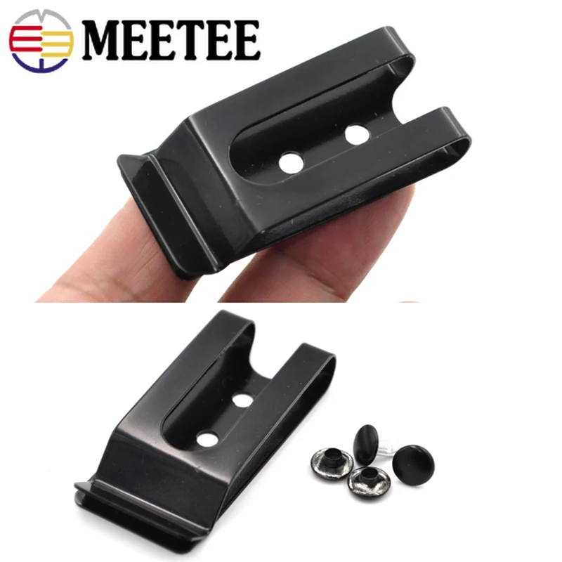 5/10/20 pçs meetee 56x25mm furos duplos metal primavera cinto coldre bainha clipe fecho fivelas acessórios com 8mm tampa studs parafusos