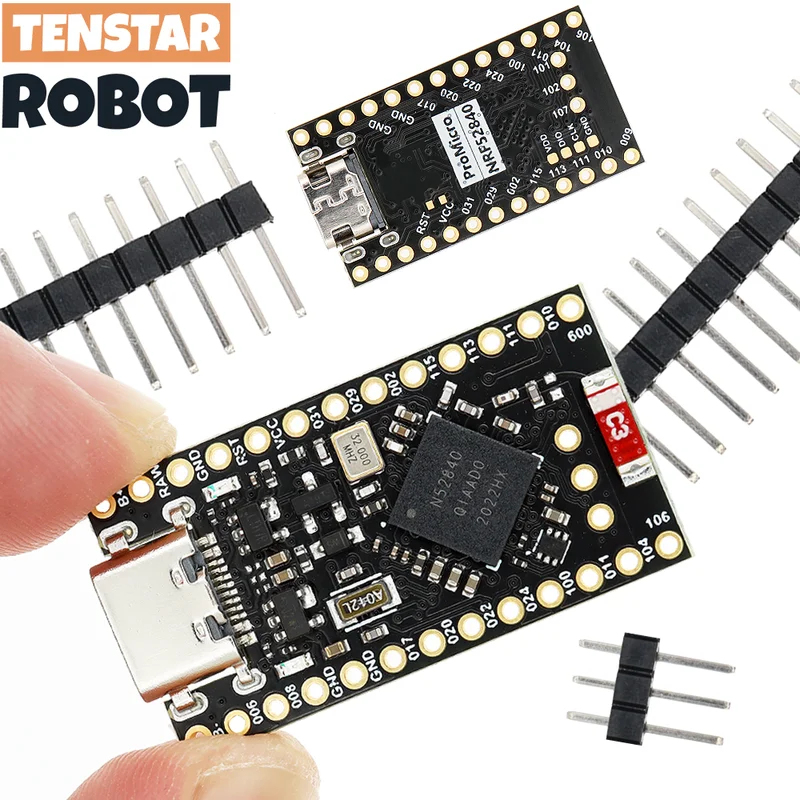 Placa Bluetooth NRF52840 Nice!Nano V2.0 Compatível com Módulo de Desenvolvimento Pro Micro com Gestão de Carga Integrada