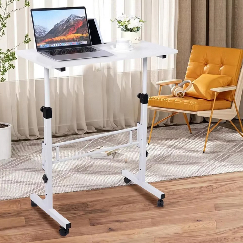 Kleiner mobiler Stehschreibtisch, höhenverstellbarer Rollschreibtisch, kleiner Computertisch, Stehschreibtisch mit Rollen für Zuhause, Büro, Schule