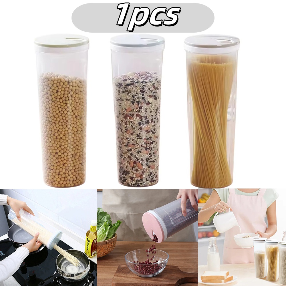 1 unidad de recipiente hermético de plástico para fideos y pasta de trigo, organizador con divisiones, accesorios de cocina