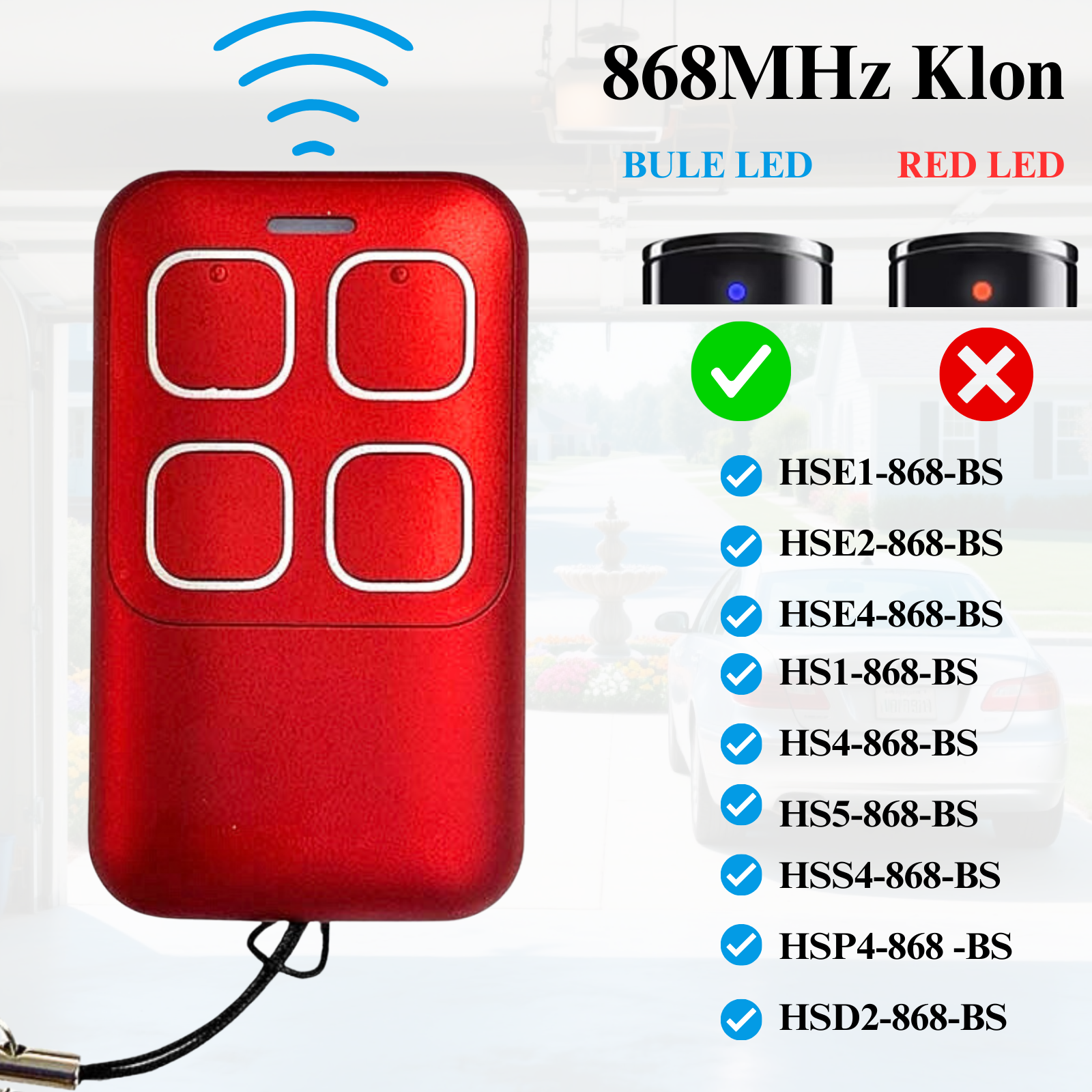 Compatible HORMANN BiSecur HSE1 HSE2 HSE4 868 BS telecomande 868 mhz garaje Control remoto duplicador HORMANN BS HS1 HS4 HS5