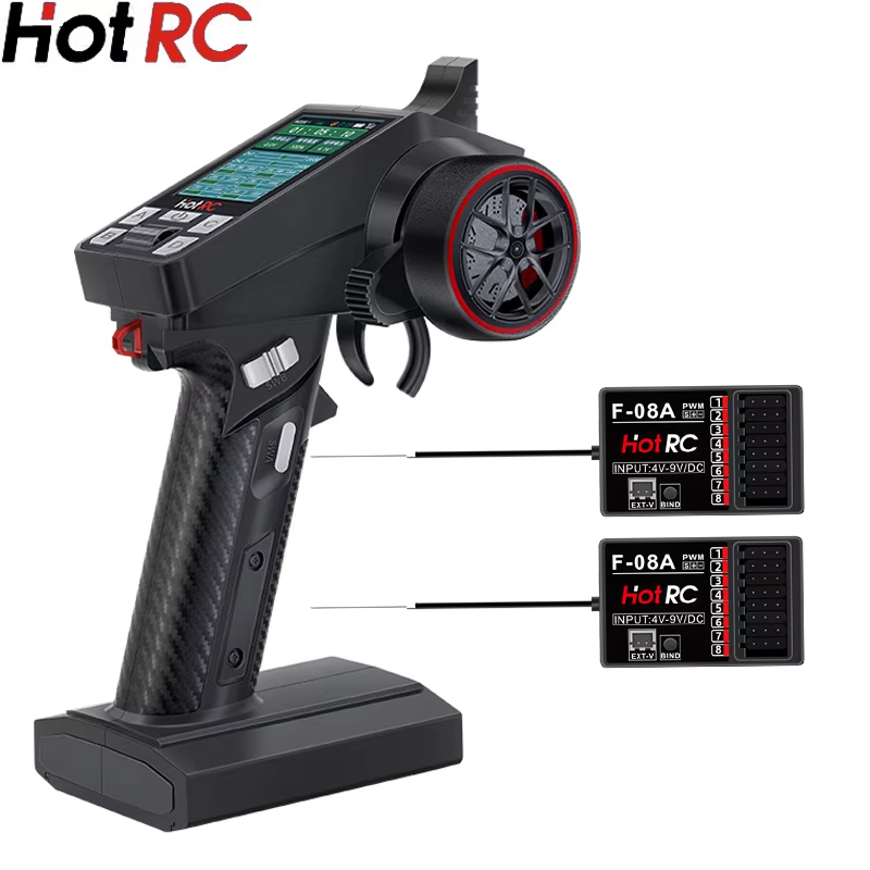 Hot RC CT-8A 2.4G 8-kanałowy nadajnik zdalnego sterowania z odbiornikiem F-08A do wspinaczki Drift Vehicle RC CAR TANK