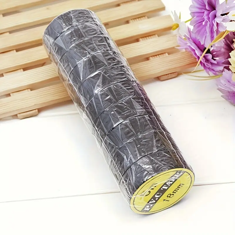 Cinta eléctrica de caucho negro de alta temperatura, adhesivo aislante duradero y flexible para uso industrial, doméstico y mecánico, 10 Uds.