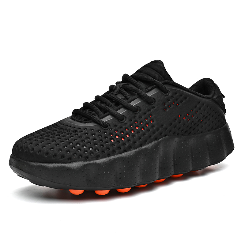 Chaussures de sport décontractées confortables pour hommes avec technologie de massage par détection du pied, chaussures de sport respirantes et légères pour femmes