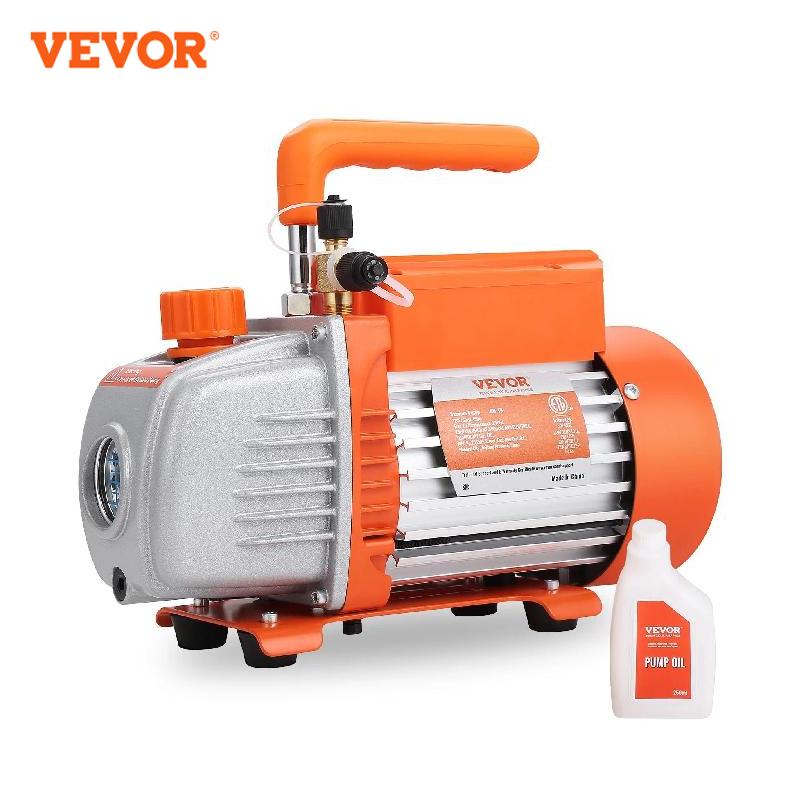 Vevor 1 & 2 Stage Vacuümpomp 3.5/5/7cfm Ac 120V Airconditioning Conditioner Vacuümpomp Voor Hvac Reparatie Koelonderhoud
