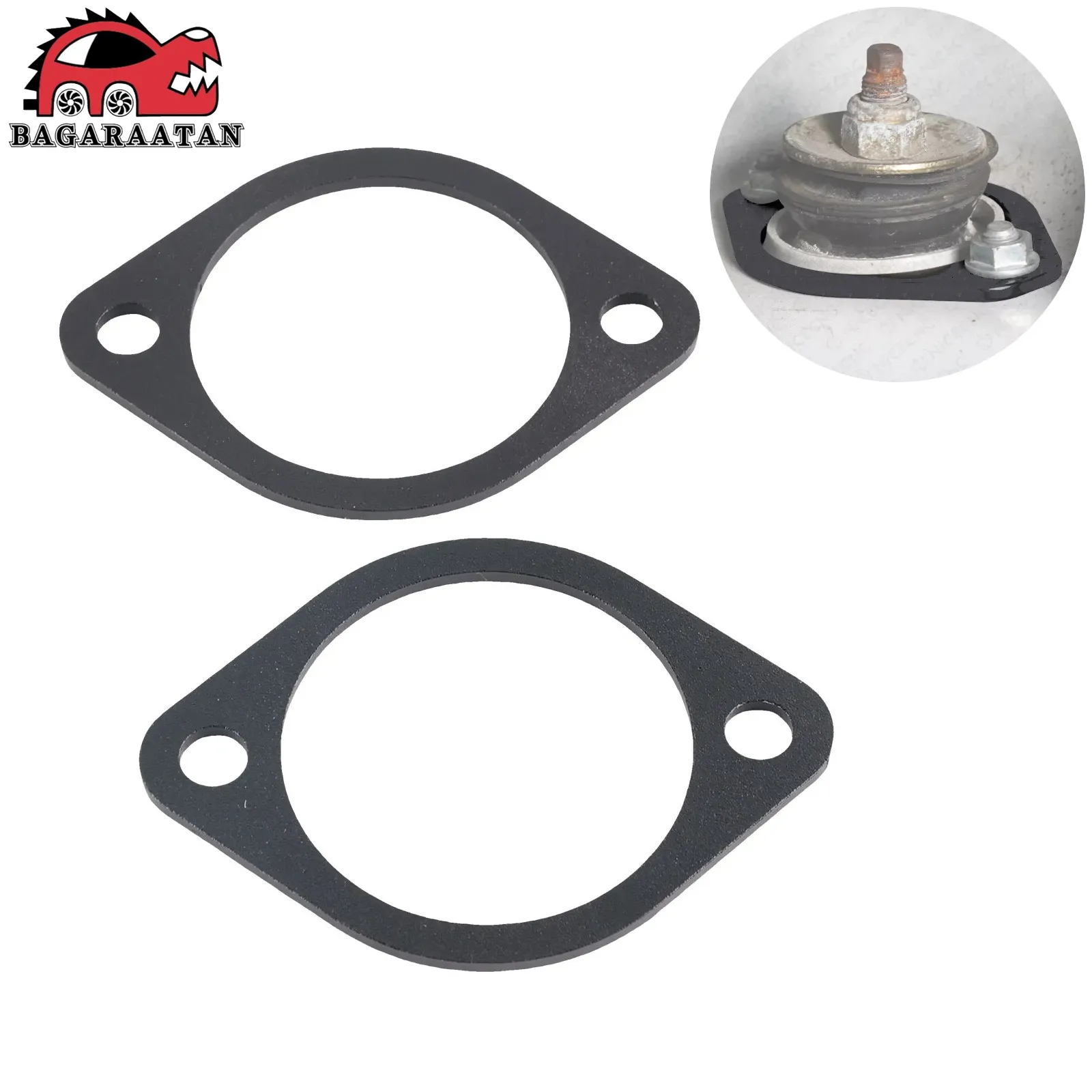 Pelat Penguatan dudukan peredam kejut belakang BMW, sepasang pelat hitam untuk BMW E30 E36 E46 E36/8 E85 Z3 Z4 33526772864 pengganti