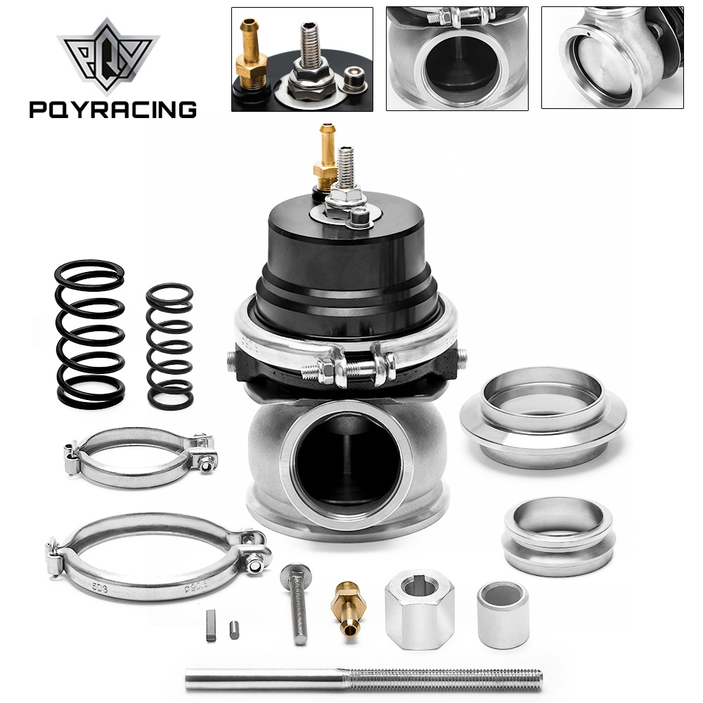 Pqy-60 Mm Wastegate Turbo Eksternal Kit dengan V-Band Flange & Clamp Universal Turbo Eksternal Limbah Gate untuk Turbo Manifold 5891BK