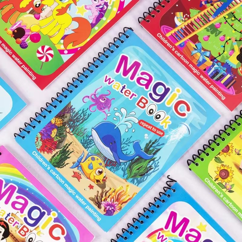 1 livre + 1 stylo, livre d'aquarelle réutilisable pour enfants, éducation précoce, puzzle cognitif, livre de dessin graffiti