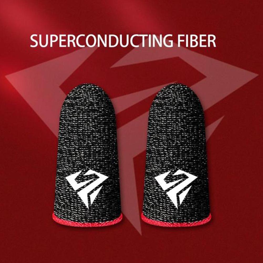 2pcs Fingertip Sleeve Esports Gloves For PUBG Gamer Sweatproof Anti-slip Touch Screen Hand Grip Finger Cot Gaming Finger Cover