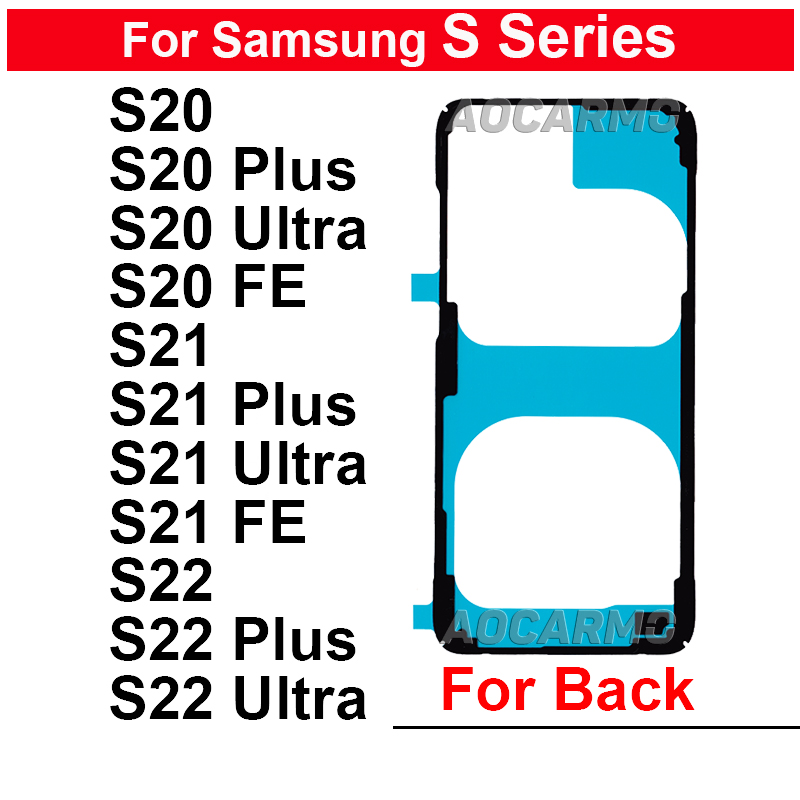 Adesivo Posteriore per Samsung Galaxy S20 S21 FE S23 S22 Plus Ultra S21U S23FE S24FE S24 S25 Ultra, Nastro Adesivo per Cover Posteriore