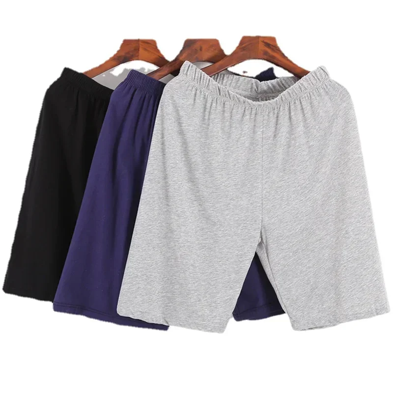 Verão dos homens lounge calças de algodão pijama shorts confortáveis roupas masculinas pijamas finos casuais calças esportivas 2024