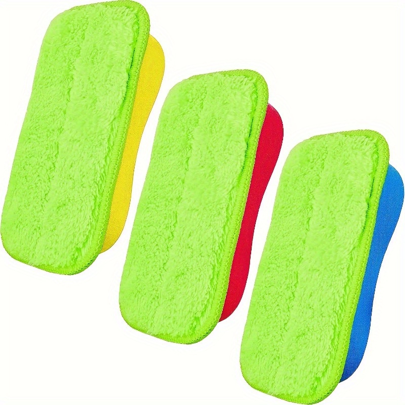 3 Stück waschbare Tafelwischer, magnetischer Tafelwischer, Whiteboard-Wischer, trocken abwischbarer, wiederverwendbarer Kreidewischer für Kreidemarker