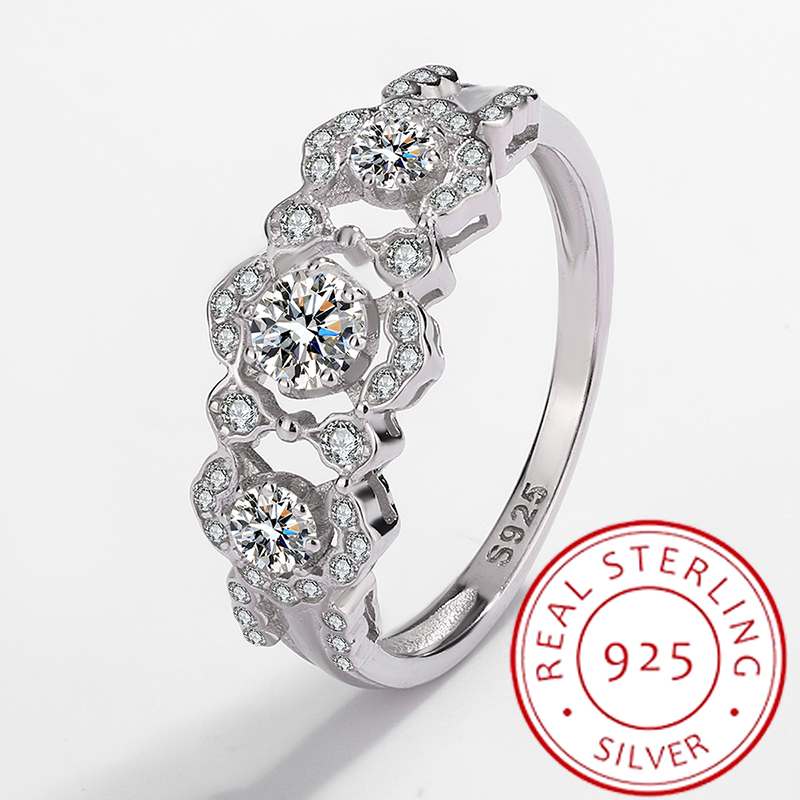 Bague en argent véritable S925 pour femme, dentelle creuse, luxe abordable, à la mode et polyvalente, Rotterdam