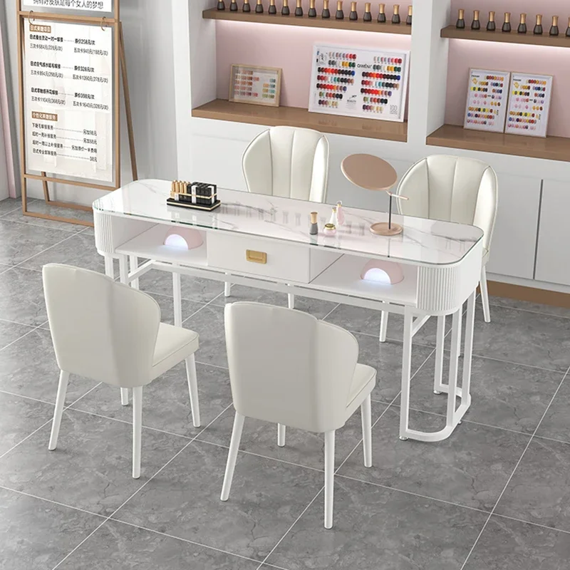 Hoektafels Nagel Salon Meubelen Bureau Pedicure Nagels Professionele Tafel Make-Up Organizer Manicure Mesas De Manicura Nail Desk