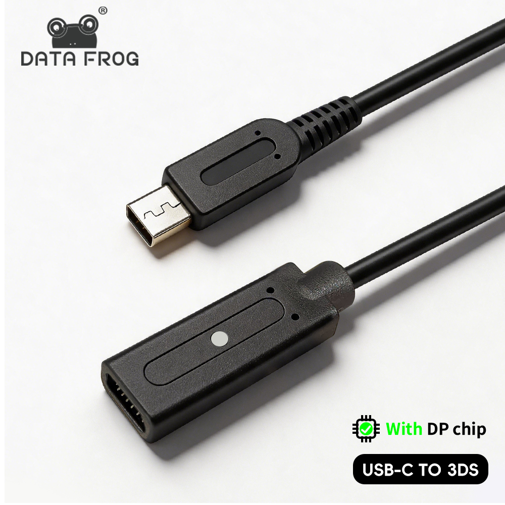 DATA FROG Typ-C-Buchse auf 3DS-Ladekabel Unterstützt Dual-Typ-C-PD-Kabel Stromkabel für DSi 2DS New 3DS XL LL Game C