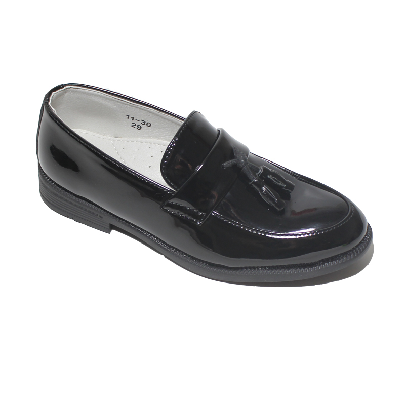 Scarpe da ragazzo per bambini Adolescenti Festa di nozze Spettacolo Palcoscenico Nero Casual Appartamenti Bambini Scarpe in pelle verniciata PU Morbide