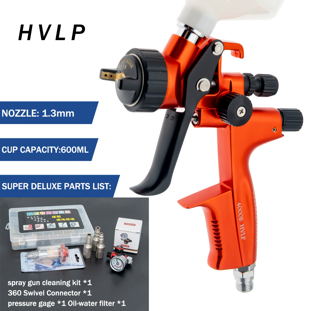 Chất Lượng Cao 4000B Phun HVLP Súng 1.3Mm Thép Không Gỉ Vòi Phun Chuyên Nghiệp Máy Phun Sơn Bình Phun Tranh Xe Hơi