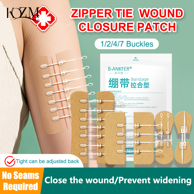 Zipper Tie Wound Closure Patch Hemostatic Patch Wound Fast Without Suture Zipper Outdoor Band-Aid Portable Quick Clot Wound