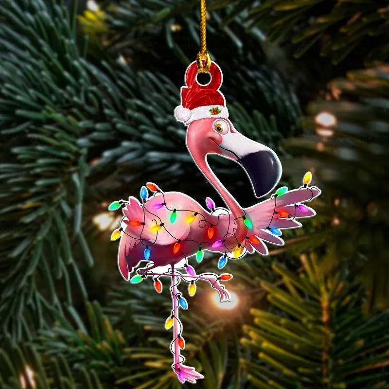 Kerstversiering Acryl Hanger Haan Hert Flamingo Lion Festival Decoraties Kerstcadeau