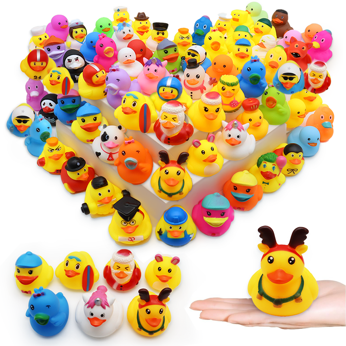 Divertido Pato de Goma para Piscina y Baño, Juguete Flotante, Apto para Piscinas y Playas, Ideal para Regalos de Cumpleaños