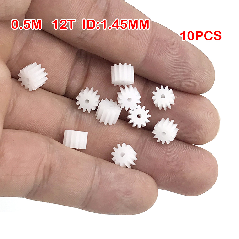 10 teile/los 121.5A 0,5 M Ritzel Modul 0,5 12 Zahn Kunststoff Getriebe Motor Teile Spindel Getriebe Motor Spielzeug Zubehör