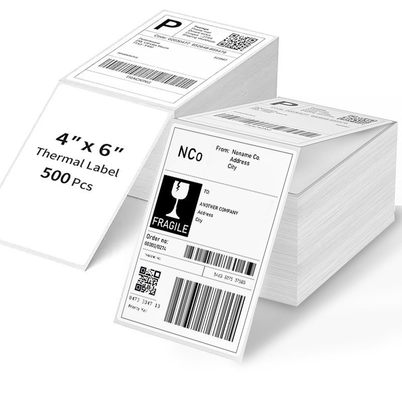 4x6 Inch Direct Thermal Label 100/200/500 Sheets Adhesive Shipping Labels Paper For 9220/9210/246S For DHL UPS Express Barcode