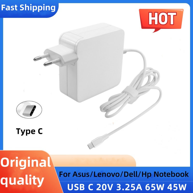 Zasilacz do laptopa Reletech 65W USB C Szybka ładowarka ścienna typu C PD do notebooka MacBook Asus Dell Lenovo Huawei HP