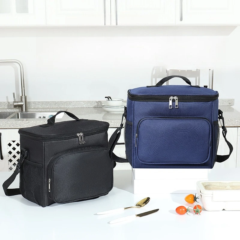 Bolsa de almoço para trabalhadores de escritório, bolsa de almoço portátil e isolada, bolsa de almoço de grande capacidade, bolsa de piquenique transversal.